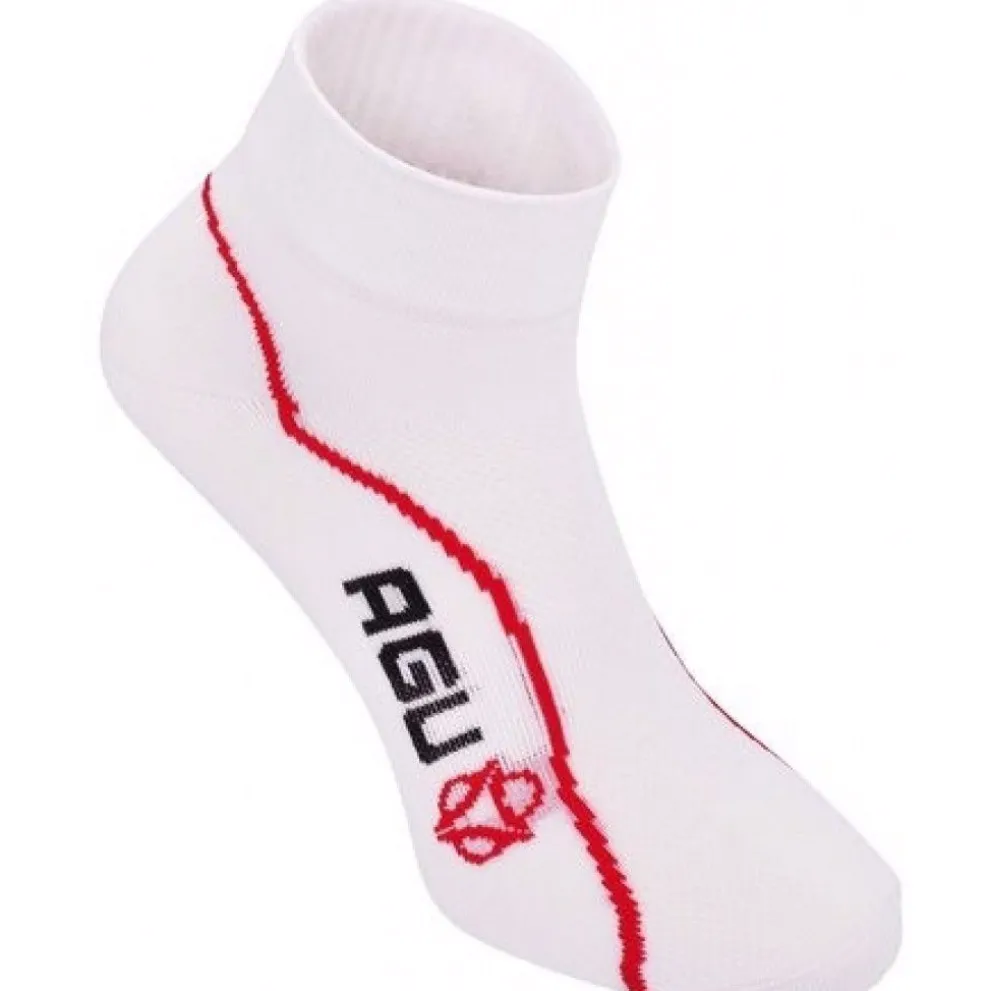 AGU Summer Fietssok Wit/Rood duo-pack