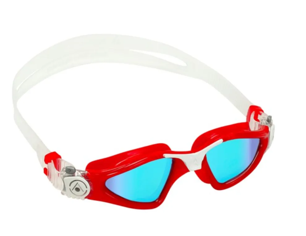 Aqua Sphere Kayenne small blue titanium mirrored lens red/white