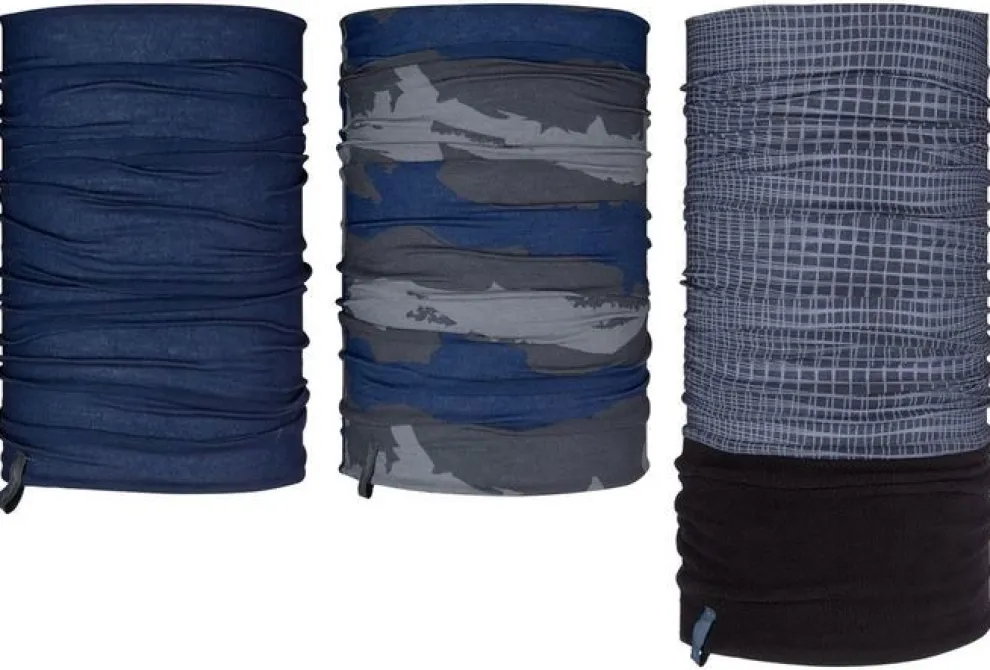 Avento colsjaal set van 3 stuks zwart/blauw