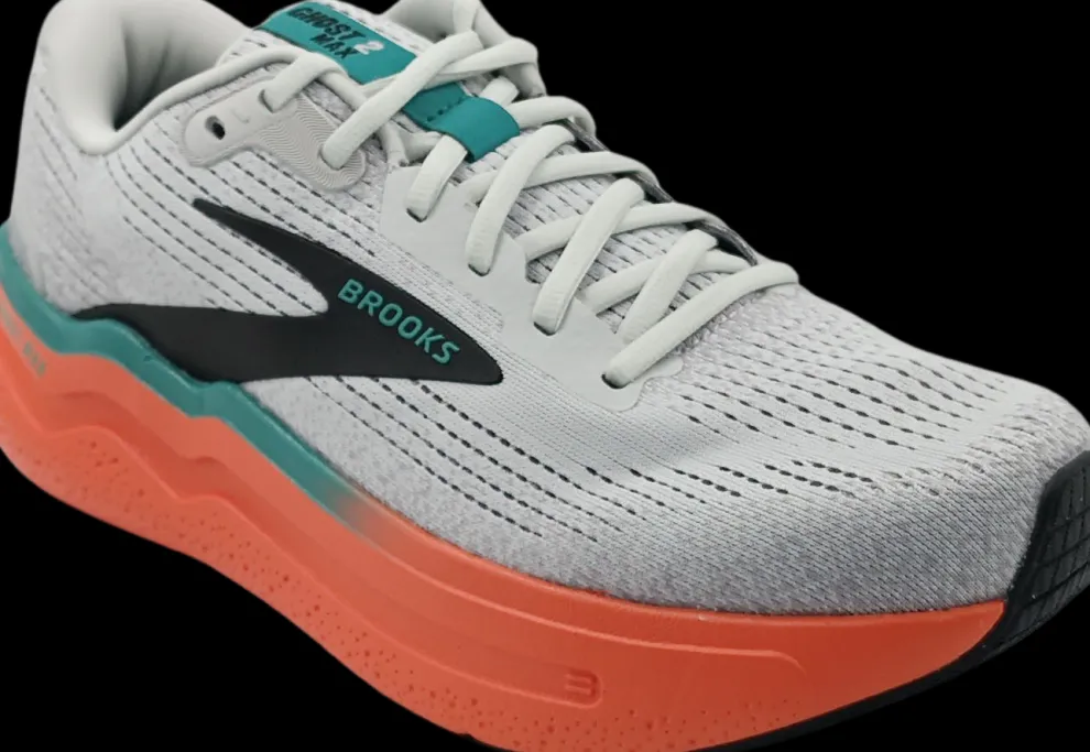 Brooks Ghost Max 2 oyster mushroom/orange/teal