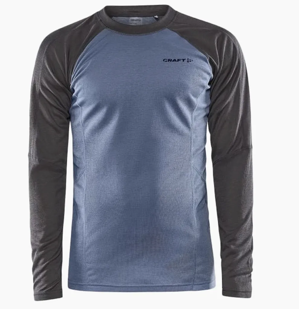 Craft core warm baselayer ls tee men granite flow