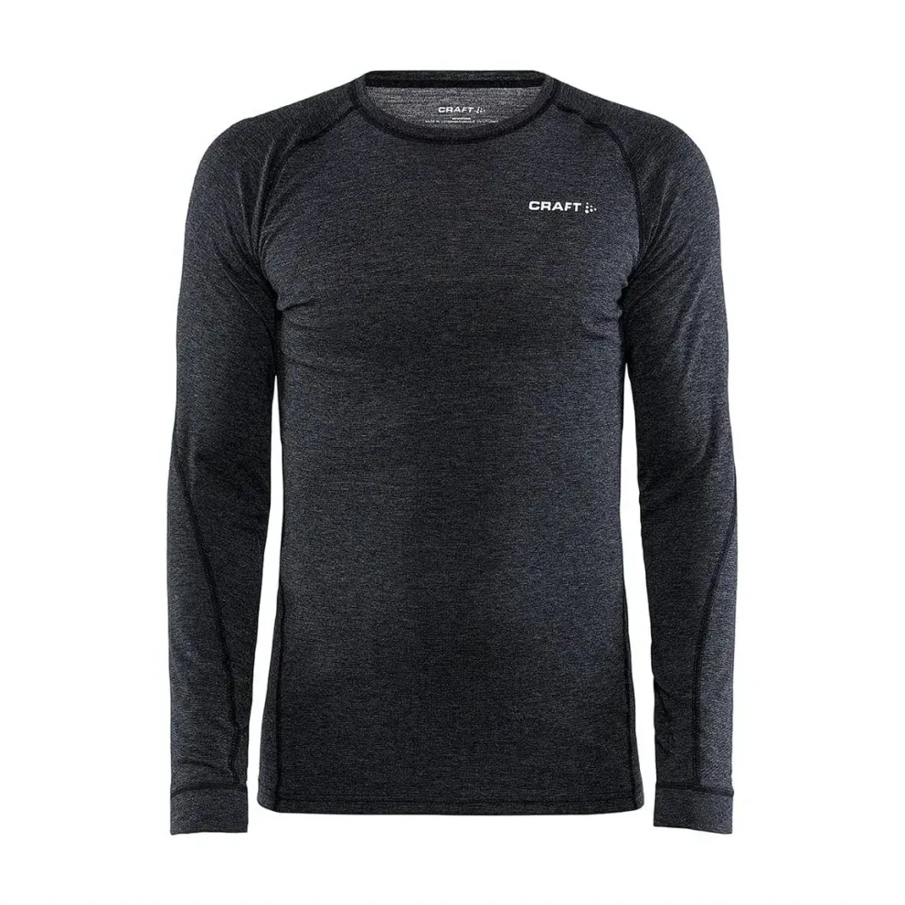 Craft CORE WOOL MERINO LS TEE Men BLACK-MELANGE