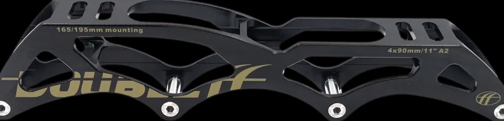DoubleFF 11.0" 4x90 165/195mm zwart/goud