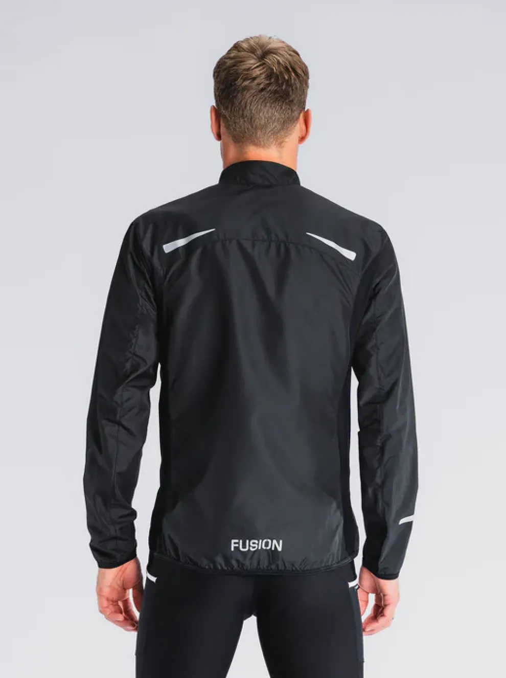 Fusion mens S1 run jacket black