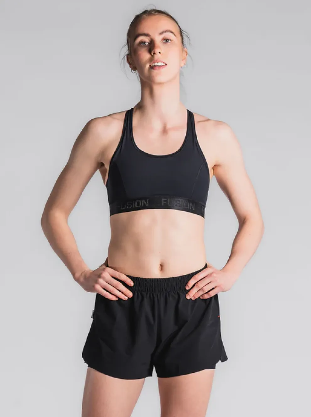 Fusion womens C3 run shorts black