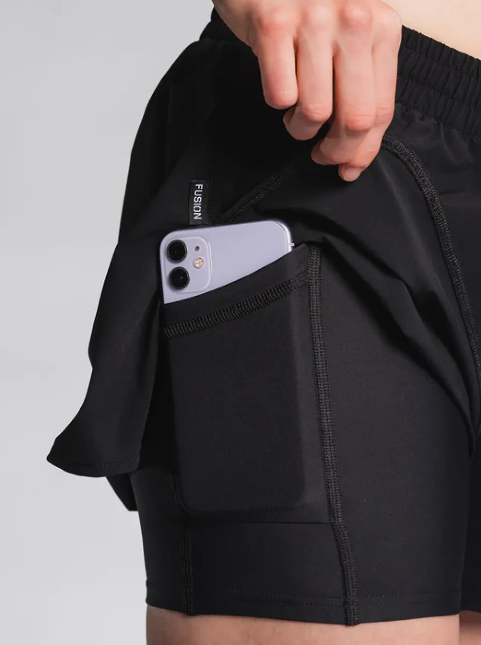 Fusion womens C3 run shorts black