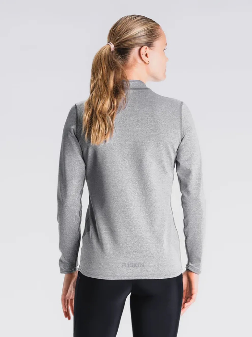 Fusion womens C3 zip neck grey