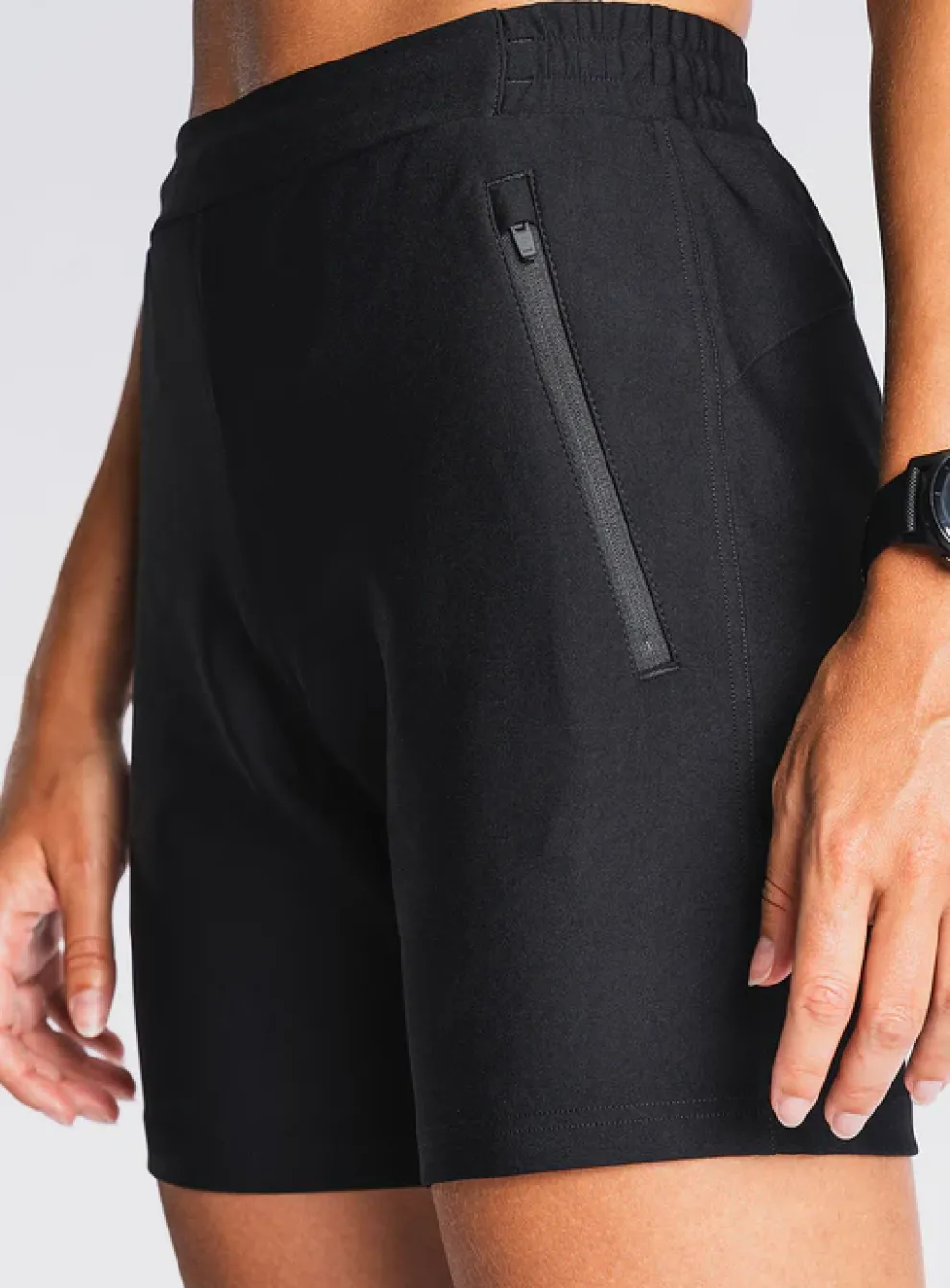 Fusion womens recharge shorts black