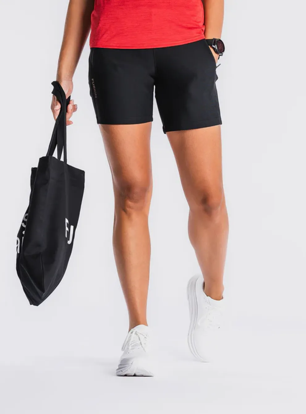 Fusion womens recharge shorts black