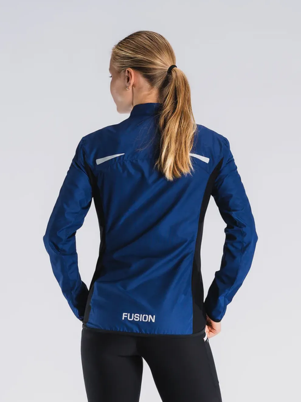 Fusion womens S1 run jacket night blue