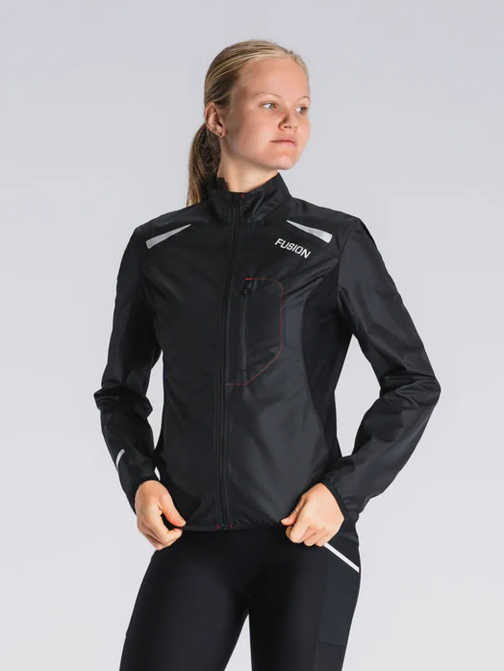 Fusion womens S1 run jacket black