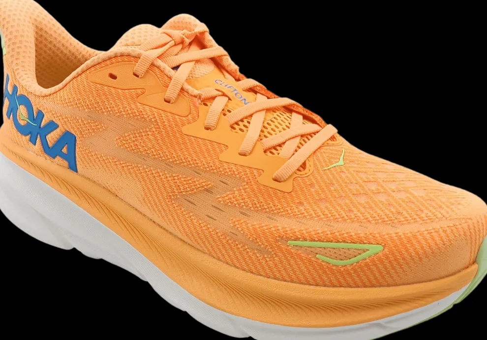 Hoka One One Clifton 9 solar flare / lettuce