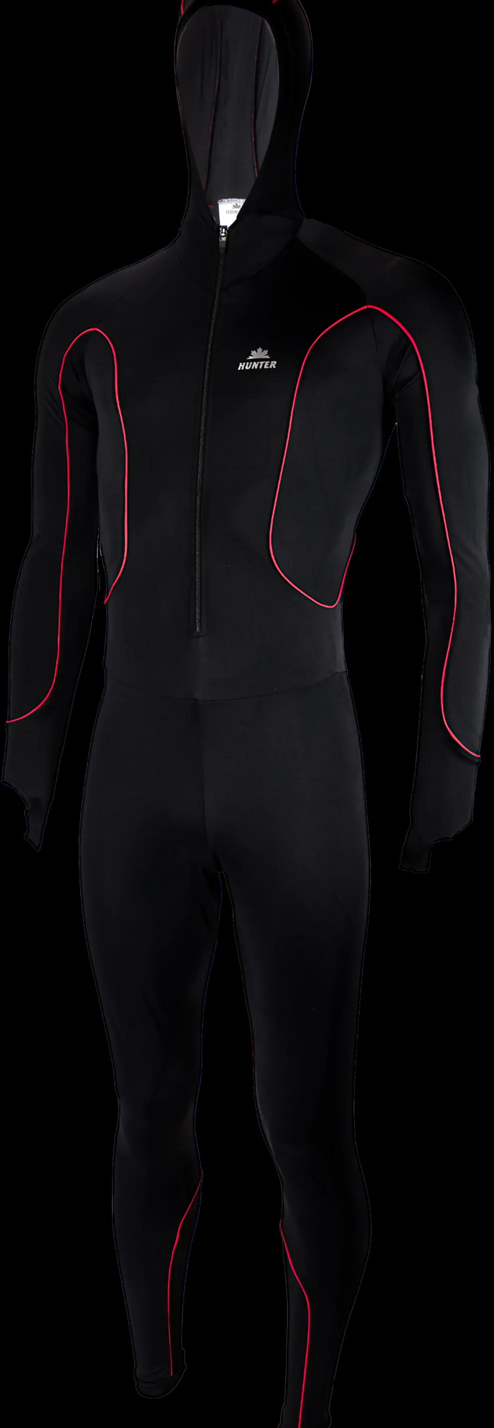 Hunter speedpak thermo zonder cap zwart/piping rood