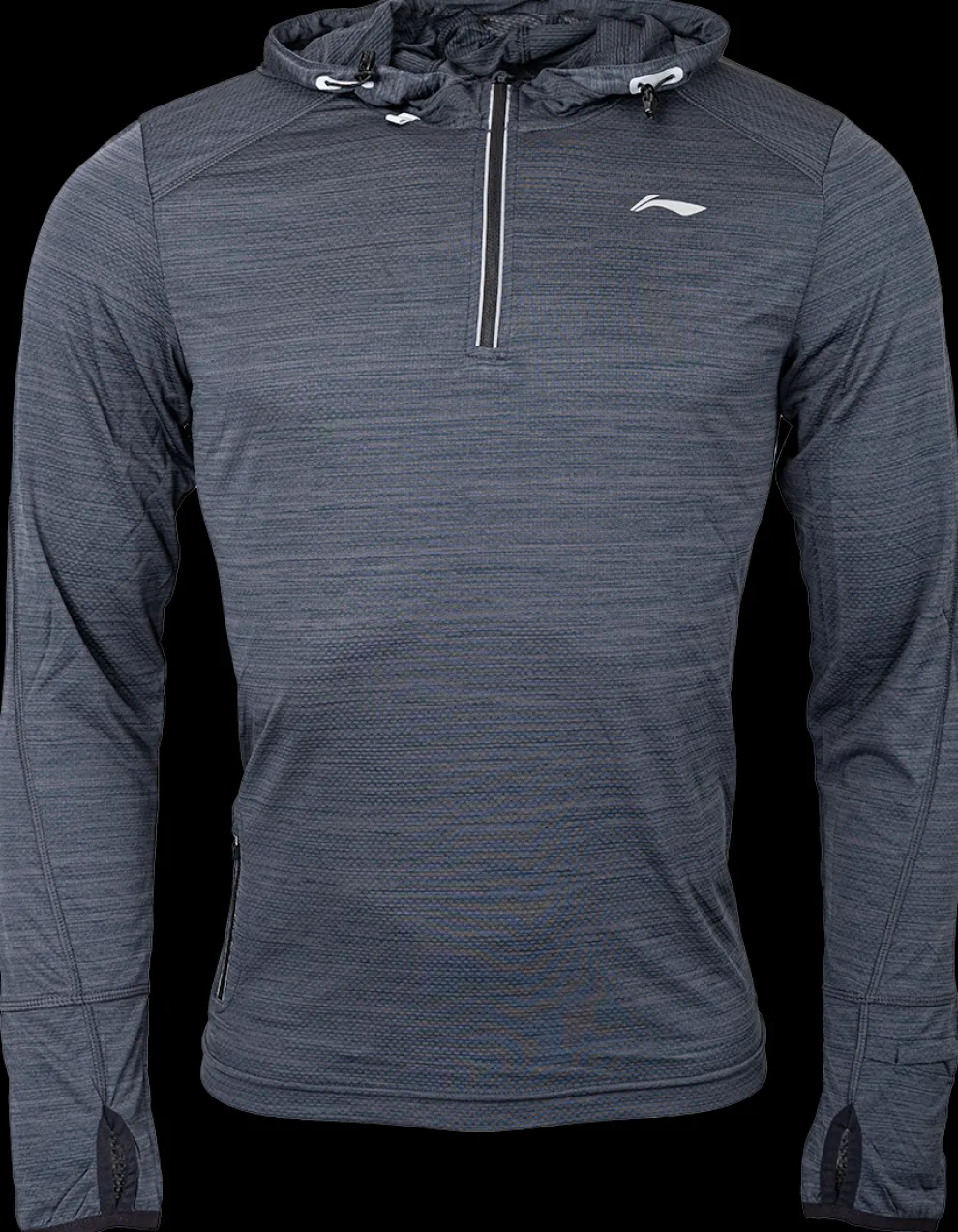 Li-Ning Falk zipper long sleeve shirt [dark grey melange]