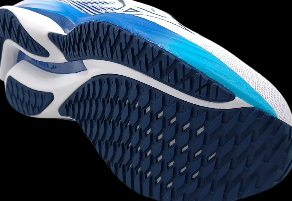 Mizuno Wave Rider 28 white/estate blue/mugen blue