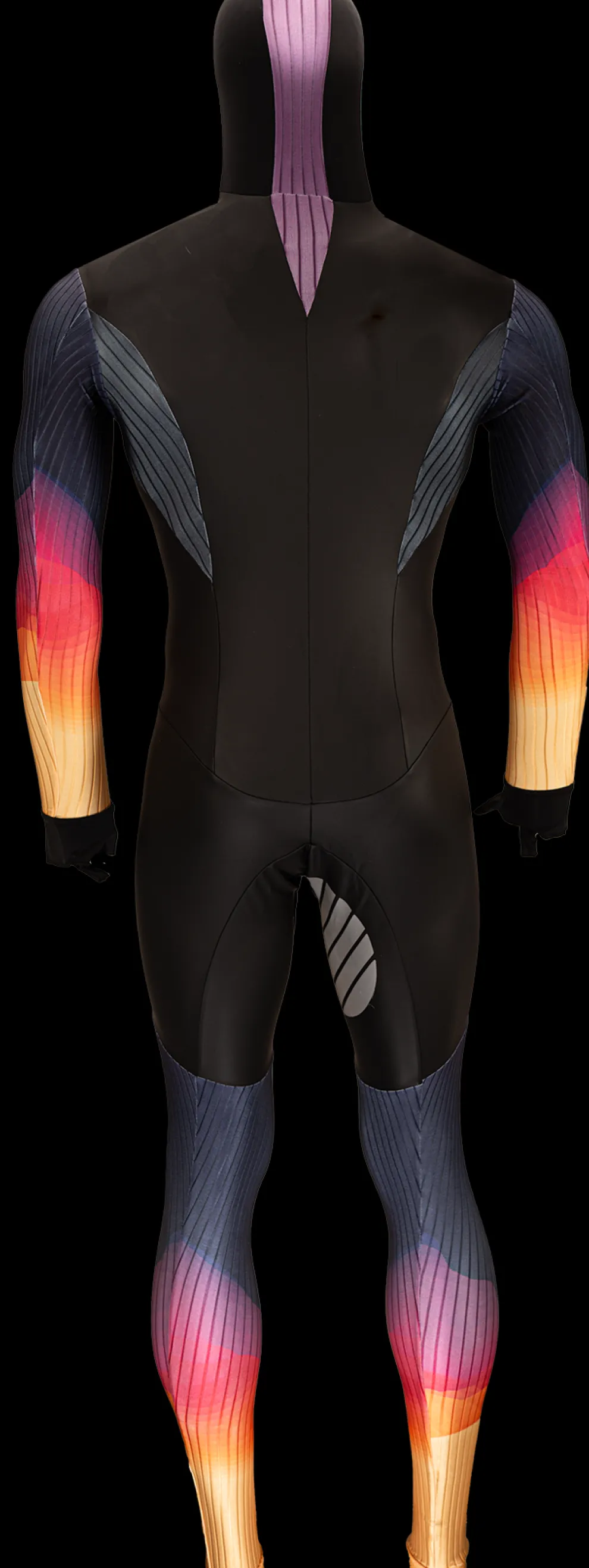 Nice rubber schaatspak power x zwart/geel/paars