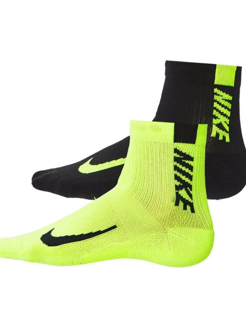 Nike Multiplier Ankle Socks 2 Pack fluor Yellow and Black