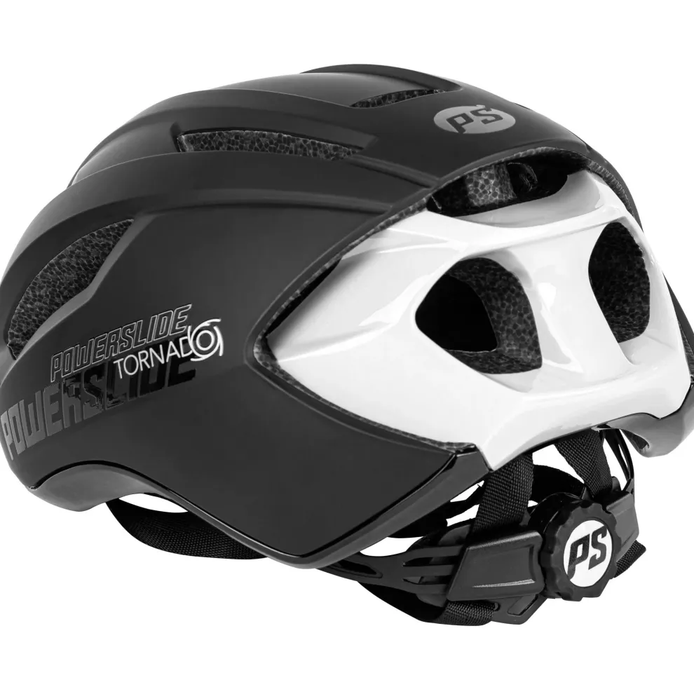 Powerslide Tornado fiets/skatehelm zwart/wit