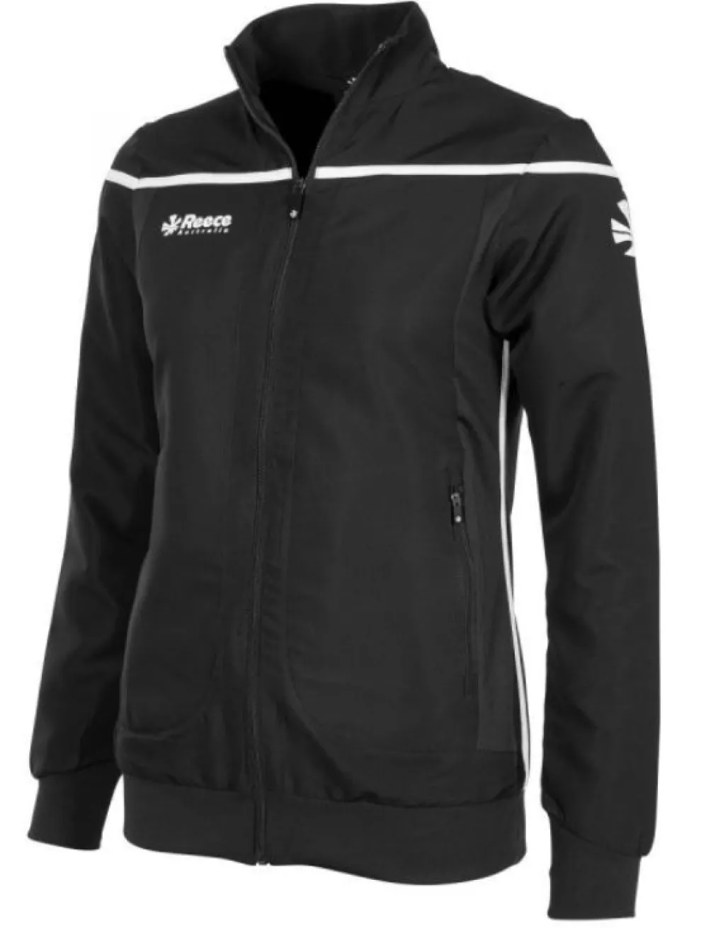 Reece Varsity Woven Jacket Ladies Black-White