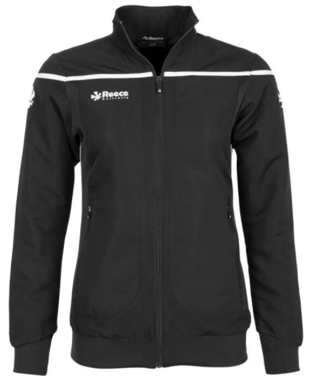 Reece Varsity Woven Jacket Ladies Black-White