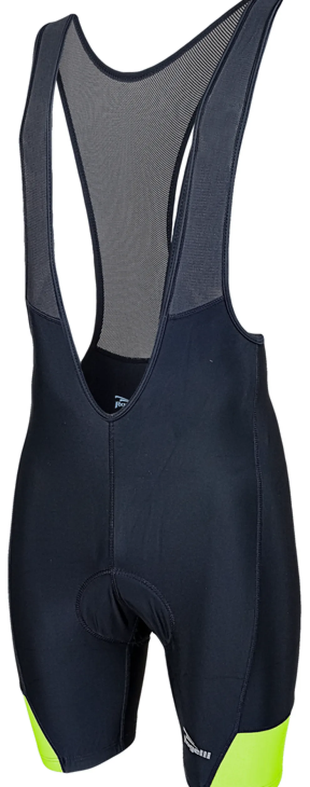 Rogelli wielerbroek Mondovi met bretels zwart/fluo