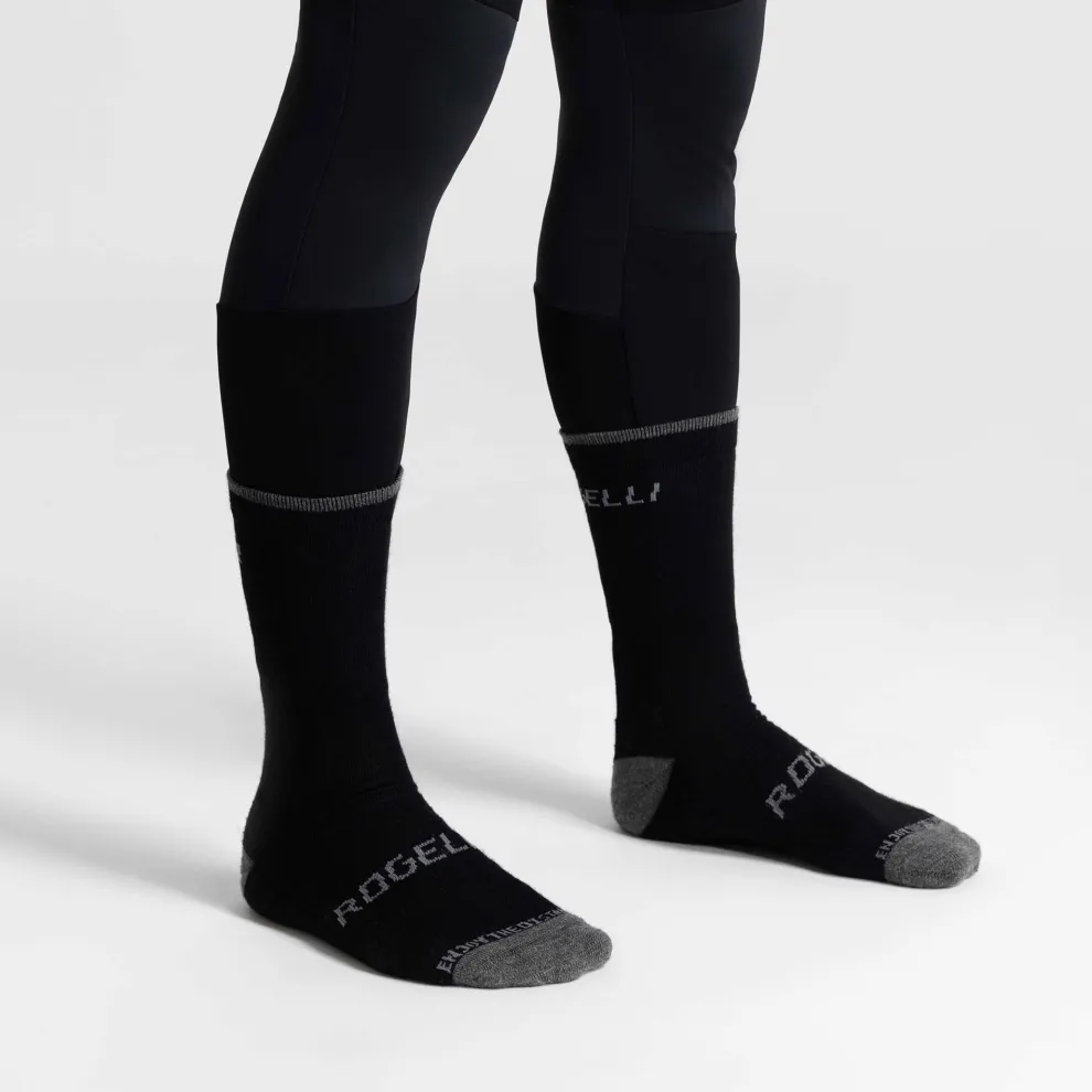 Rogelli wintersok merino wol zwart