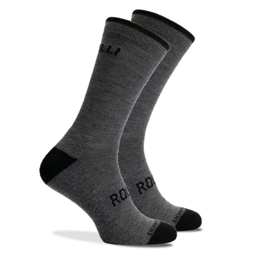 Rogelli wintersok merino wol grijs