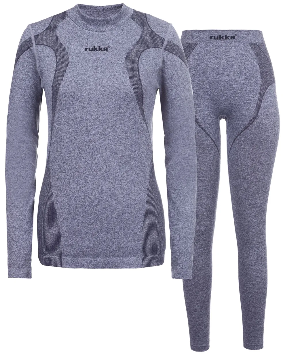 Rukka Gea set lange mouw ondershirt en lange onderbroek grey