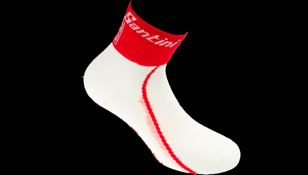 Santini Fietssokken Calzino WitRood