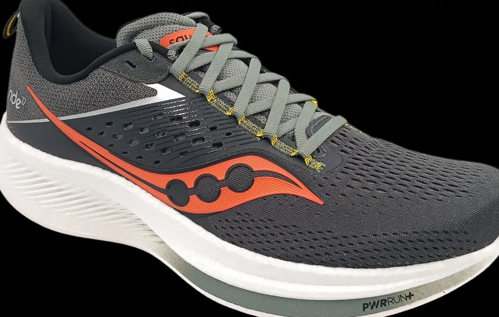 Saucony Ride 17 shaddow/pepper gris fonce