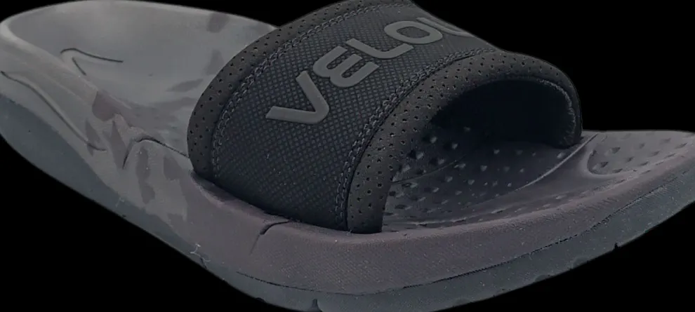 Velous laguna slide dark grey/black