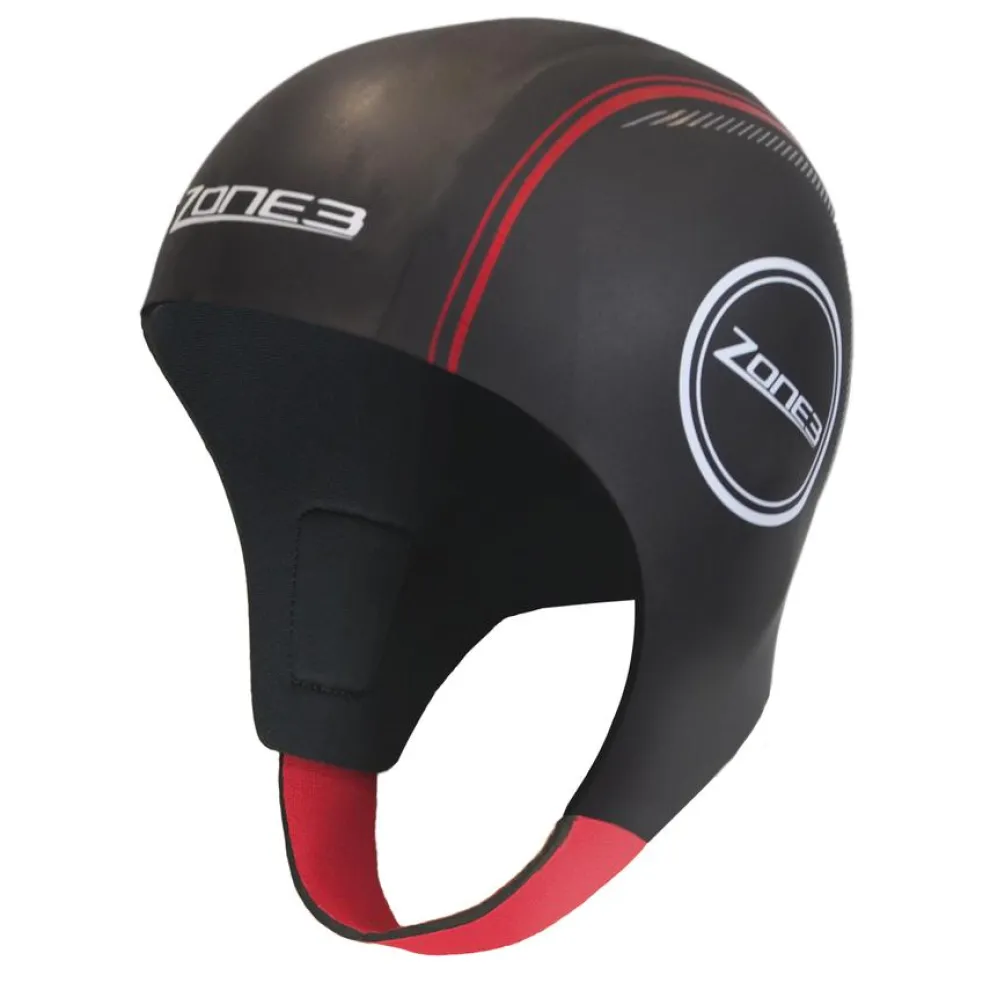 Zone3 Neoprene Swim Cap Black/Red